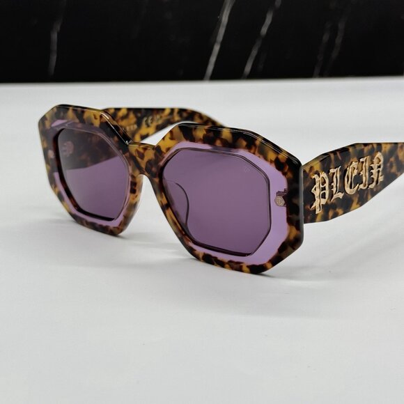 NEW SPP098M 0778 PHILIPP PLEIN SUPREME STAR HAVANA WOMEN SUNGLASSES